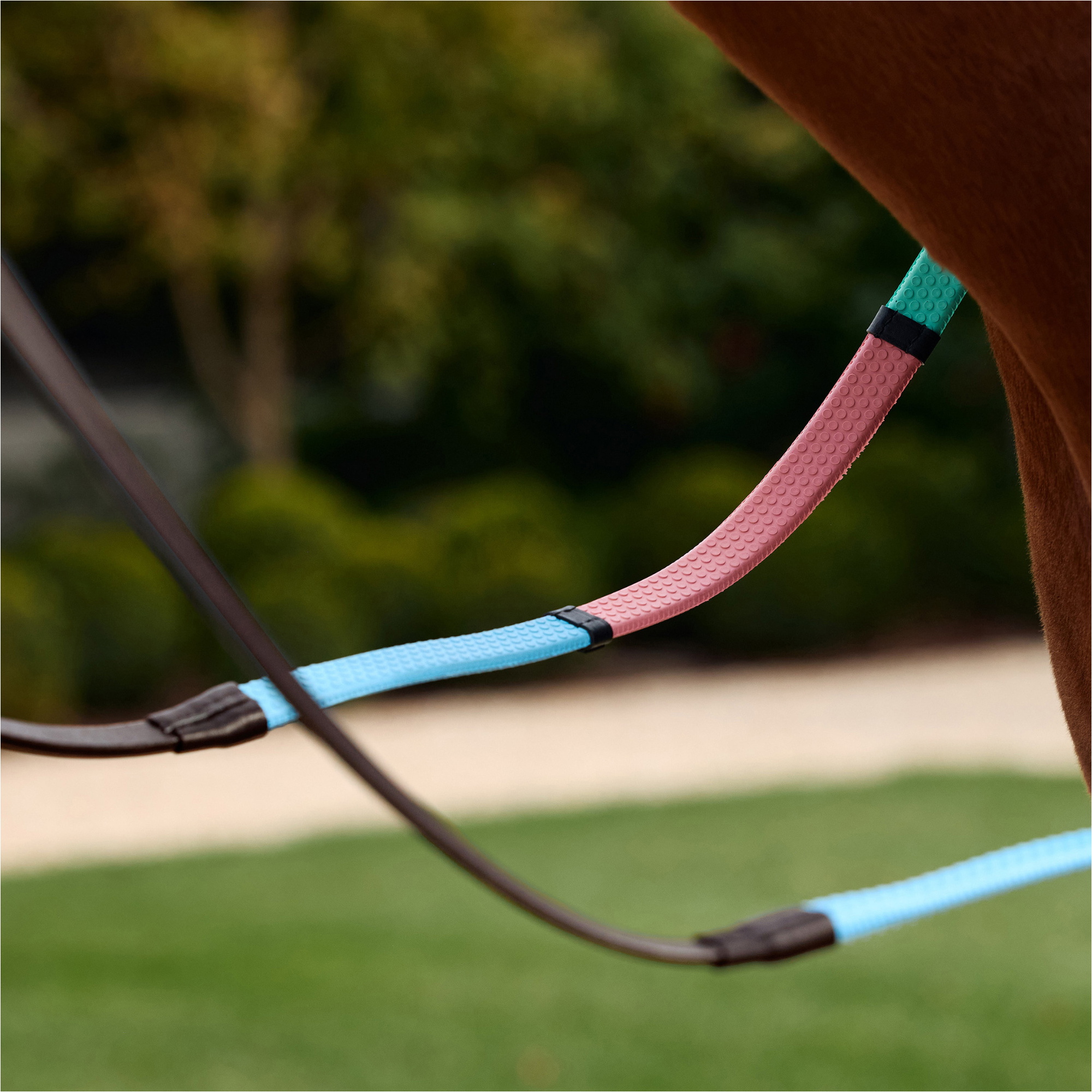 2026 Dublin Pastel Rainbow Reins 1031511 - Brown / Multi